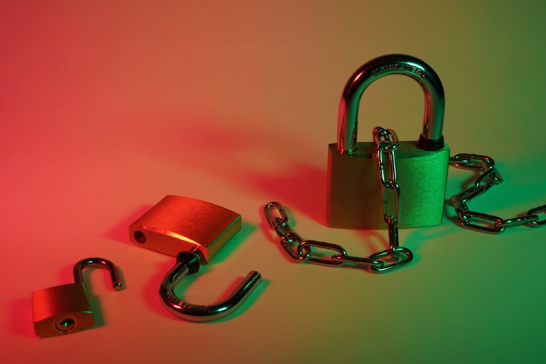Cybersecurity concept with digital code and security padlock on dark background